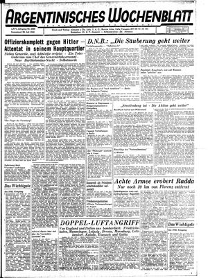 Argentinisches Wochenblatt vom 29.07.1944