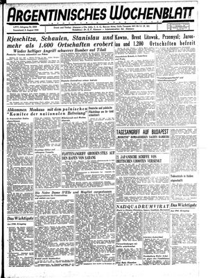 Argentinisches Wochenblatt vom 05.08.1944