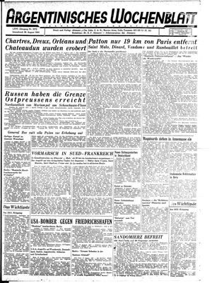 Argentinisches Wochenblatt vom 26.08.1944