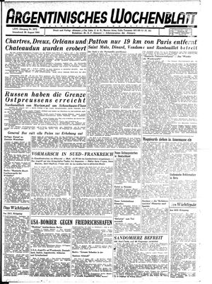 Argentinisches Wochenblatt vom 26.08.1944