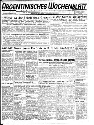 Argentinisches Wochenblatt on Sep 9, 1944