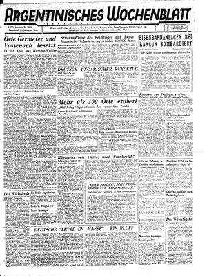 Argentinisches Wochenblatt vom 11.11.1944