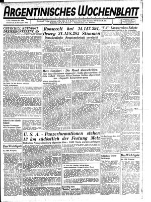 Argentinisches Wochenblatt vom 18.11.1944