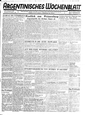 Argentinisches Wochenblatt on Dec 23, 1944