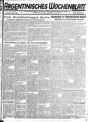 Argentinisches Wochenblatt vom 27.10.1945