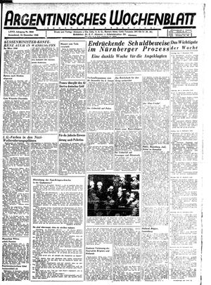 Argentinisches Wochenblatt vom 15.12.1945