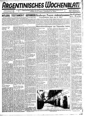 Argentinisches Wochenblatt vom 05.01.1946