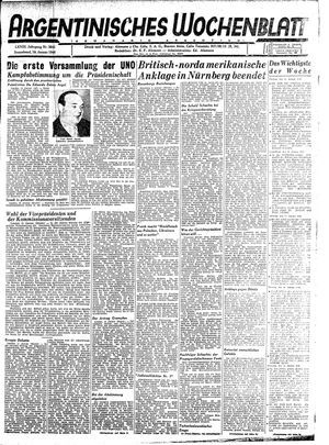 Argentinisches Wochenblatt vom 19.01.1946