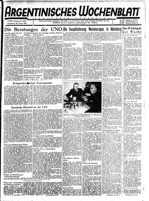 Argentinisches Wochenblatt vom 26.01.1946