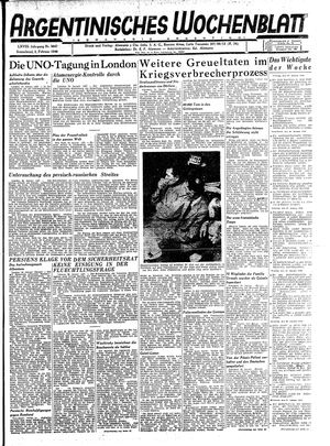 Argentinisches Wochenblatt vom 02.02.1946