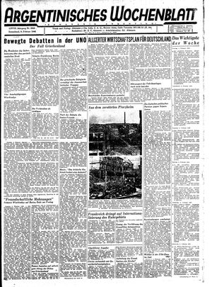 Argentinisches Wochenblatt vom 09.02.1946