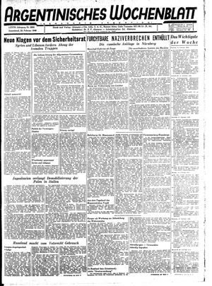 Argentinisches Wochenblatt vom 23.02.1946