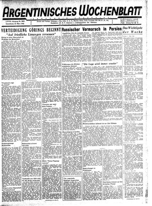 Argentinisches Wochenblatt vom 16.03.1946