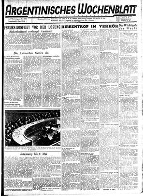 Argentinisches Wochenblatt vom 06.04.1946
