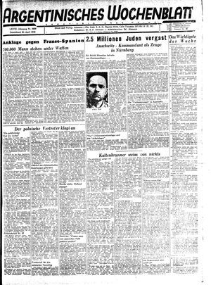 Argentinisches Wochenblatt vom 20.04.1946