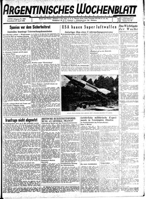 Argentinisches Wochenblatt vom 27.04.1946