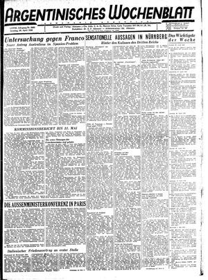 Argentinisches Wochenblatt vom 04.05.1946