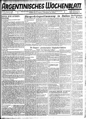 Argentinisches Wochenblatt vom 15.06.1946