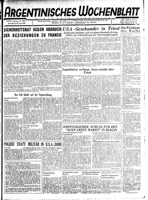 Argentinisches Wochenblatt vom 29.06.1946