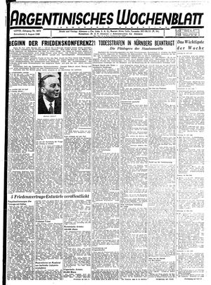 Argentinisches Wochenblatt vom 03.08.1946
