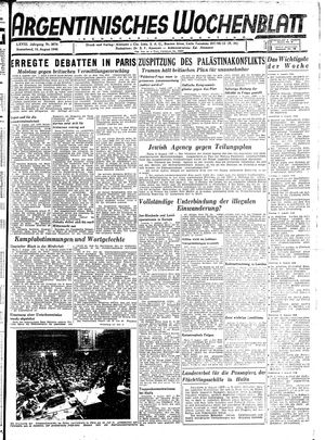 Argentinisches Wochenblatt vom 10.08.1946