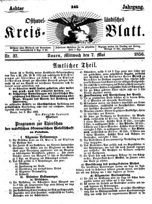 Osthavelländisches Kreisblatt vom 07.05.1856