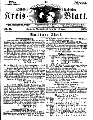 Osthavelländisches Kreisblatt vom 05.02.1859