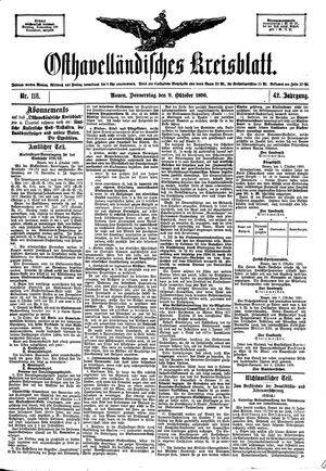 Osthavelländisches Kreisblatt on Oct 9, 1890