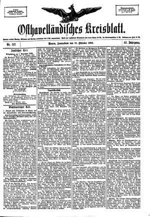 Osthavelländisches Kreisblatt vom 18.10.1890