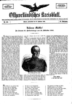 Osthavelländisches Kreisblatt on Oct 25, 1890