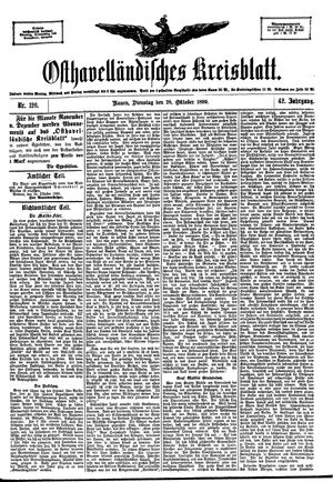 Osthavelländisches Kreisblatt vom 28.10.1890
