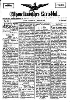 Osthavelländisches Kreisblatt vom 01.11.1890