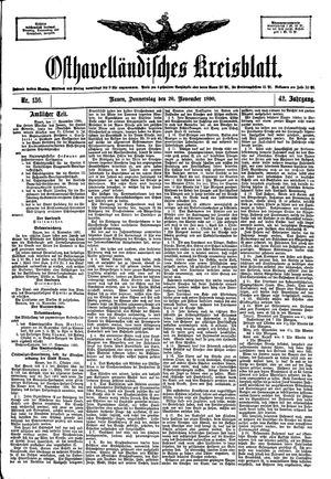 Osthavelländisches Kreisblatt vom 20.11.1890