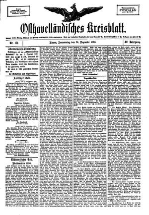 Osthavelländisches Kreisblatt vom 25.12.1890