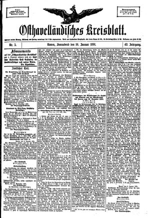 Osthavelländisches Kreisblatt vom 10.01.1891
