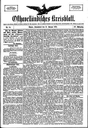 Osthavelländisches Kreisblatt on Jan 31, 1891