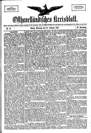 Osthavelländisches Kreisblatt vom 10.02.1891