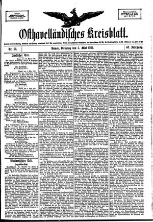 Osthavelländisches Kreisblatt vom 05.05.1891