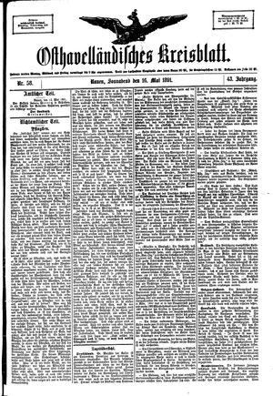 Osthavelländisches Kreisblatt on May 16, 1891