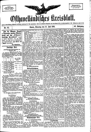 Osthavelländisches Kreisblatt vom 21.07.1891
