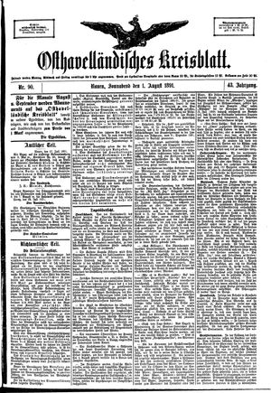 Osthavelländisches Kreisblatt vom 01.08.1891