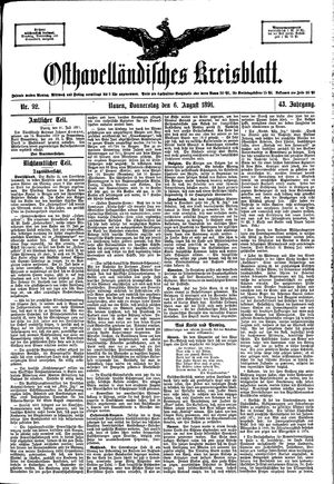 Osthavelländisches Kreisblatt vom 06.08.1891