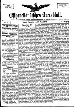 Osthavelländisches Kreisblatt vom 20.08.1891
