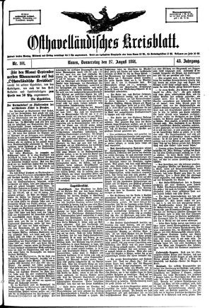 Osthavelländisches Kreisblatt vom 27.08.1891