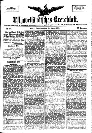 Osthavelländisches Kreisblatt vom 29.08.1891