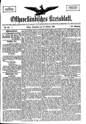 Osthavelländisches Kreisblatt vom 10.10.1891