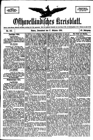 Osthavelländisches Kreisblatt vom 17.10.1891
