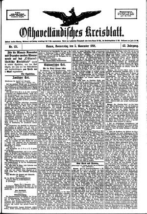Osthavelländisches Kreisblatt vom 05.11.1891
