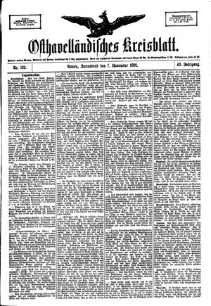 Osthavelländisches Kreisblatt vom 07.11.1891