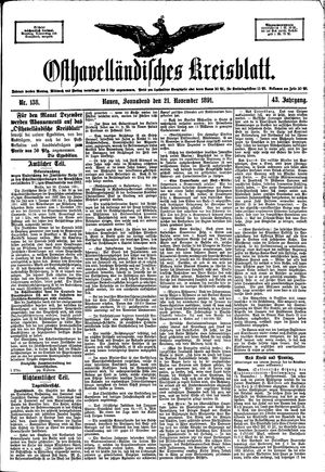 Osthavelländisches Kreisblatt vom 21.11.1891